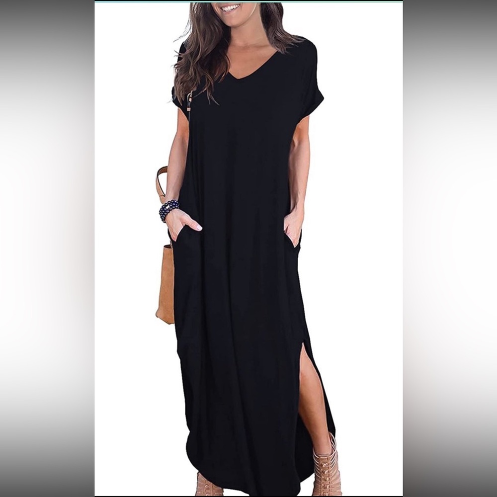 Black maxi dress
